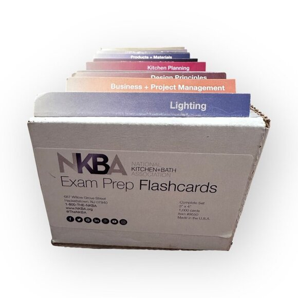 NKBA Exam Prep Flashcards Set For CKBD Certification in Kitchen and Bath Design - Picture 1 of 16
